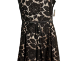 Just Taylor Women&#39;s Satin &amp; Lace Sleeveless Dress Size 12 Black NWT - £26.14 GBP