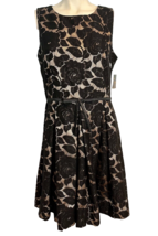 Just Taylor Women&#39;s Satin &amp; Lace Sleeveless Dress Size 12 Black NWT - £26.14 GBP