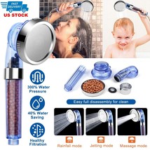 Ionic Filtration Shower Head High Pressure Stone Bath Handheld Shower Water Save - £24.28 GBP
