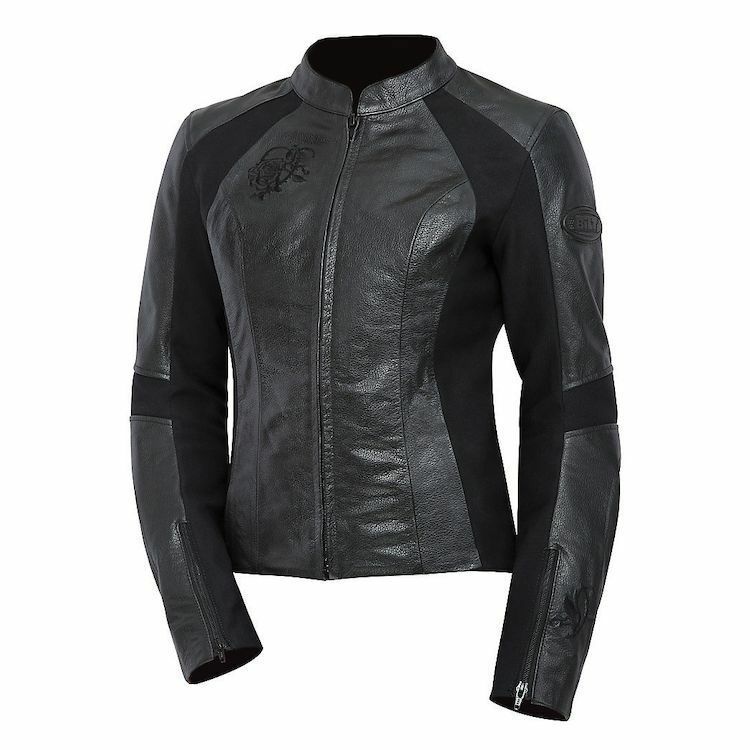 Women Made To Order Black Color Motorbike Genuine Real Leather Safety Pad jacket