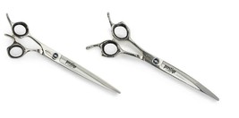 Prestige Pro Grooming Lefty Shears 7 inch Straight, Curved or Set of Both - £181.50 GBP+
