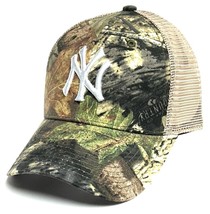 New York Yankees MLB Fan Favorite Mossy Oak Camo Mesh Hat Cap Men&#39;s Snap... - £18.04 GBP