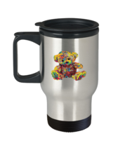 Coffee Travel Mug Funny Teddy Bear Stuffed Toy  - £19.65 GBP