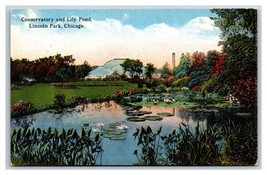 Conservatory and Lily Pond Lincoln Park Chicago Illinois IL UNP DB Postcard Y6 - £2.11 GBP