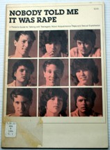 Caren Adams~Jennifer Fay 1984 Nobody Told Me It Was Rape parent-teen Guide Book - £14.38 GBP