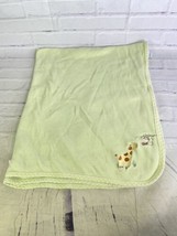 Circo Green Waffle Weave Thermal Baby Receiving Blanket Giraffe Monkey Security - £24.54 GBP