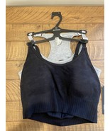 NEW 90 Degree by Reflex Racerback Sports Bra in Black/Grey Size: L MSRP:... - $31.97 CAD