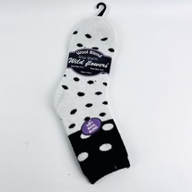 Wild Flowers Cozy Super Soft Crew Socks, Sock Size 9-11 - $9.89