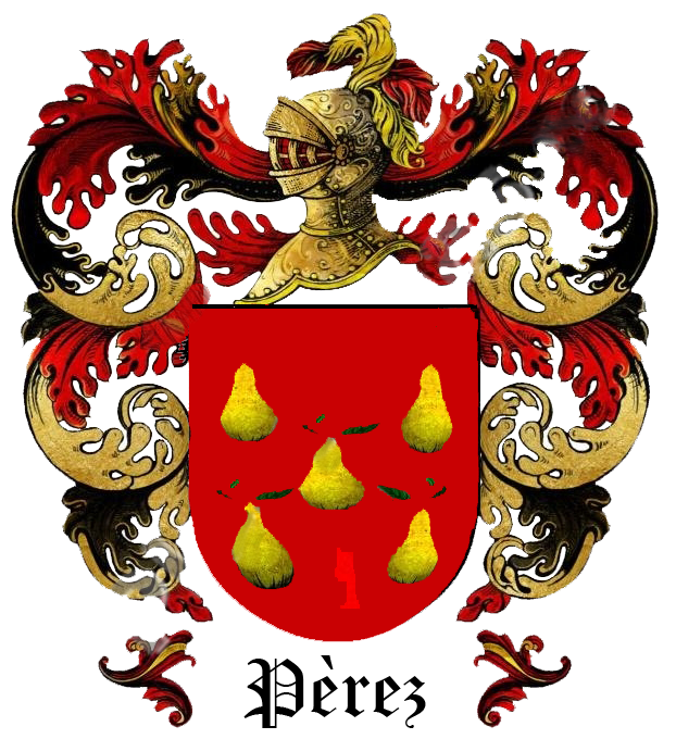 Pérez Family Crest / Coat of Arms JPG and PDF - Instant Download - $2.90