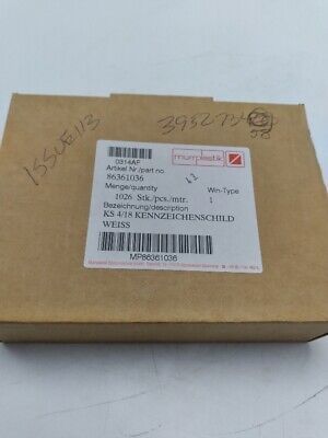 NEW Murrplastik 86361036 Label Plate 1026-Pack - $68.70