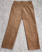 Brooks Brothers Clark Pants Mens Tan Corduroy Trousers 33X32 Actual 33x31 - $544.44 MXN