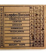 Railway Transfer Tickets Maine Bangor Hydro Electric Hampden Division #3... - $459.19 MXN