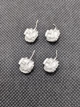 (4) WWII Micro Armour Tank Turret Metal Miniature Bits 1/285 Scale - $8.90