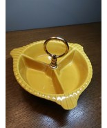 VTG California Pottery USA L65 Gold/Yellow Divided Condiment/Nut Dish 7.... - £16.71 GBP