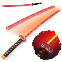 41"Rechargeable LED Glowing Anime Kokushibou Cosplay Nichirin Katana Demon Sword image 2