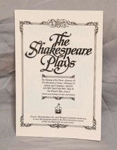Vintage The Shakespeare Plays Public Broadcasting PBS Program g50 - £7.78 GBP