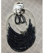 Necklace &amp; Earring Set ~ Muti Colored Beads ~ Strung On Strong Plastic Line - $26.38 CAD