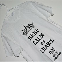 Keep Calm And Crawl On - Budweiser Black Crown Men's T-SHIRT Size L - Vg Pub Gag - $14.84