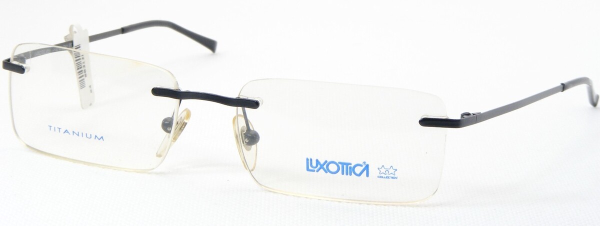 LUXOTTICA TITANIUM 1304 4012 BLACK RARE EYEGLASSES GLASSES 52-16-135mm I... - $77.21