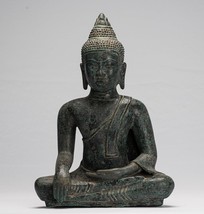 Ancien Khmer Style Bronze Enlightenment Angkor Wat Statue de Bouddha - 40cm/16 &quot; - £895.16 GBP