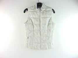 White Black White Glitter Polyester Blend Zip Up Vest XS - $24.74