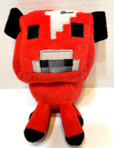 Mojang Minecraft Jazwares Overworld Baby Mooshroom Red Bull Plush Stuffe... - £12.40 GBP