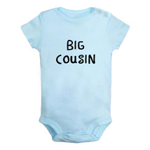 Big Cousin Funny Bodysuits Baby Unisex Romper Infant Kids Short Jumpsuit Outfits - £8.36 GBP