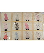 Holly Hobbie Ivory Patchwork Vintage Curtain Panel Cover Sunbonnet Girl ... - $38.69