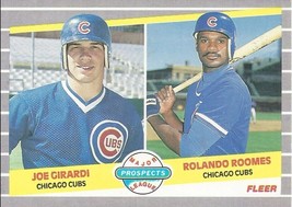 1989 Fleer Joe Girardi Rolando Roomes 644 Cubs - £0.78 GBP