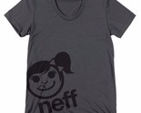 Neff Womens Charcoal Corpa Girls Sucker Face Smiley Emoji T-Shirt NWT - £53.19 GBP