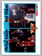 1991-92 Hoops #306 Michael Jordan / Karl Malone - £2.38 GBP