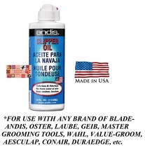Andis PREMIUM Lubricating BLADE &amp; Shear OIL Lube*FOR AG,BG,A5,76,Wahl,Ge... - £7.96 GBP