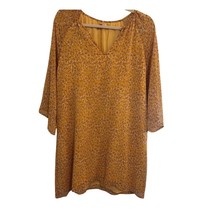Traffic People Dress Yellow Boho Hippie neck Romantic Fall Autumn Urban S - $24.99