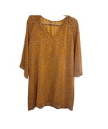 Traffic People Dress Yellow Boho Hippie neck Romantic Fall Autumn Urban S - $460.08 MXN
