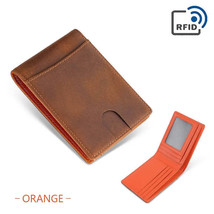 Mens UltraThin RFID Crazy Horse Leather Wallet - $31.95+