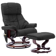 vidaXL Grey Reclining Massage Chair with Faux Leather & Heating Function - $7,295.55 MXN