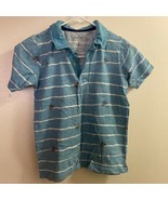 Oshkosh Boys Shirt size 8 blue w/ surfers print - £2.79 GBP