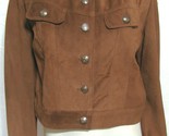 Custom Made Genuine Suede LEATHER RENDITIONS USA Brown Jacket Sandi 8 S ... - $36.63