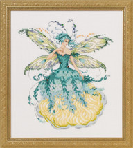 MD159 "March Aquamarine Fairy" Mirabilia Design Cross Stitch Chart With Embellis - $49.49