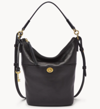 Fossil Talulla Small Hobo Shoulder Bag Black Leather SHB3034001 NWT $230 MSRP FS - £93.17 GBP