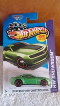 Hot Wheels 2013 HW Showroom Chevy Camaro Special Edition Green new - $15.99