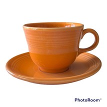 Fiestaware Tangerine (Retired) TeaCup &amp; Saucer Set - £20.96 GBP