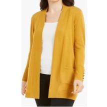 JM Collection Womens XXL Mustard Yellow Open Front Cardigan Sweater NWT F24 - £22.95 GBP