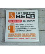 Gag RX Prescription Beer Dr Brewski 5x5&quot; Napkins for Man Cave Bar Party ... - £4.95 GBP