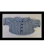 Build a Bear Blue Striped Vintage Button Up Look Shirt Blues - $216.83 MXN