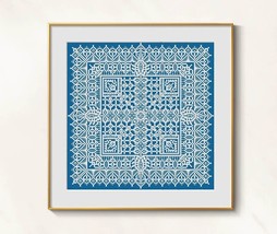 Whitework Cross Stitch Ornament pattern pdf - Winter Ornament Embroidery  - £5.20 GBP