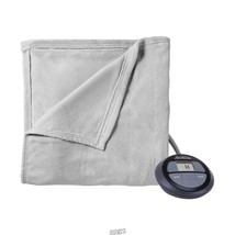Sunbeam Microplush Blanket Electric Blanket, 1", Gray Violet 1" - $61.74
