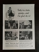 Vintage 1935 Naptha Soap Sally Tattle-Tale Gray Full Page Original Ad 122 - $6.64