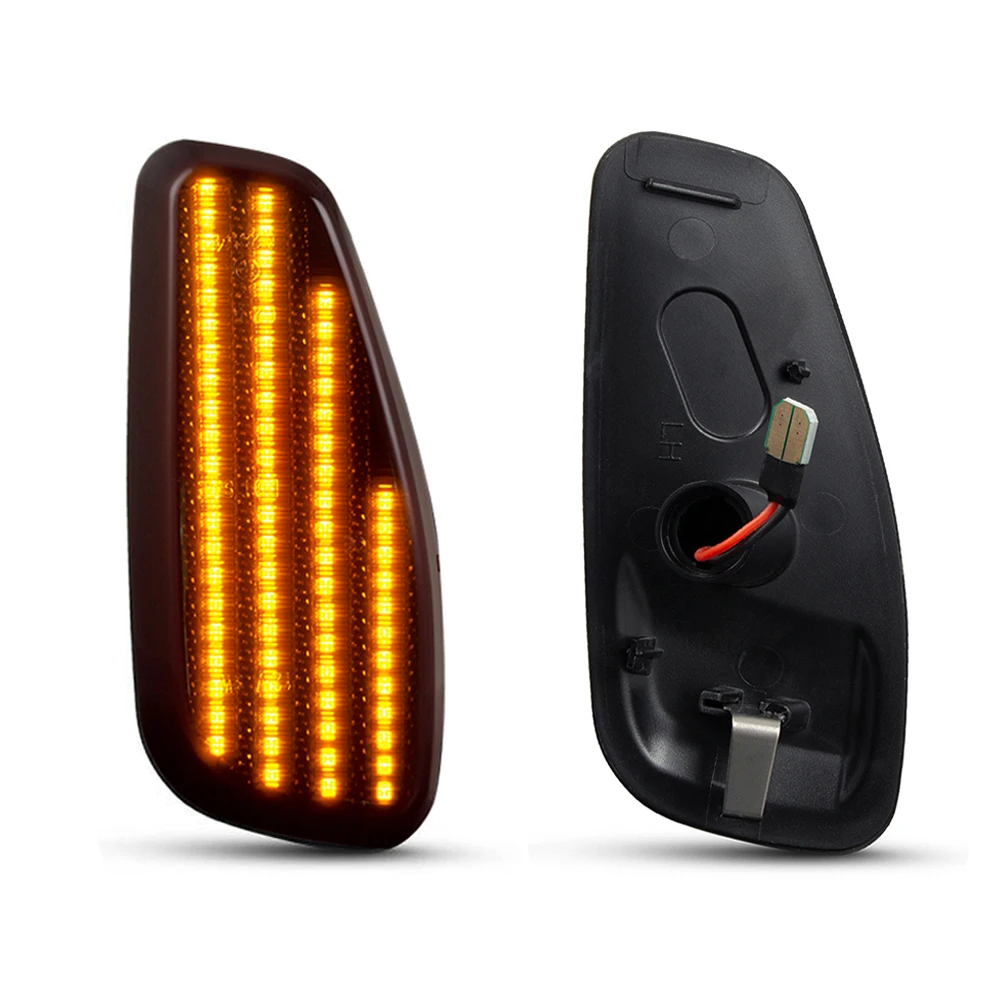 2x smoked case amber led front side marker light for jeep renegade bu 2015 2022 turn thumb200
