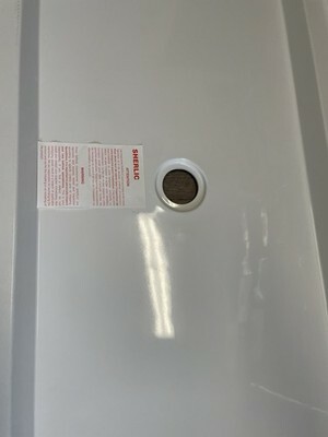 Sherlic  Shower Pan Base 60 x 32 x 3 5/8 Center Drain Molded Tile 2 Flange White Item image 2